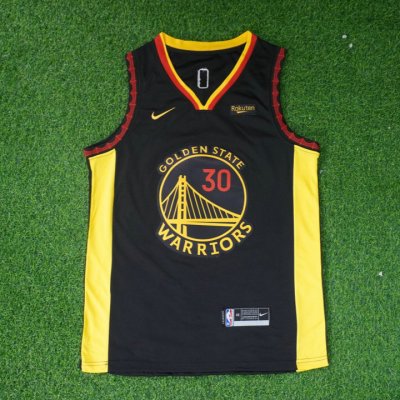 NBA 30 Curry Warriors 2024 noir Maillot brodé